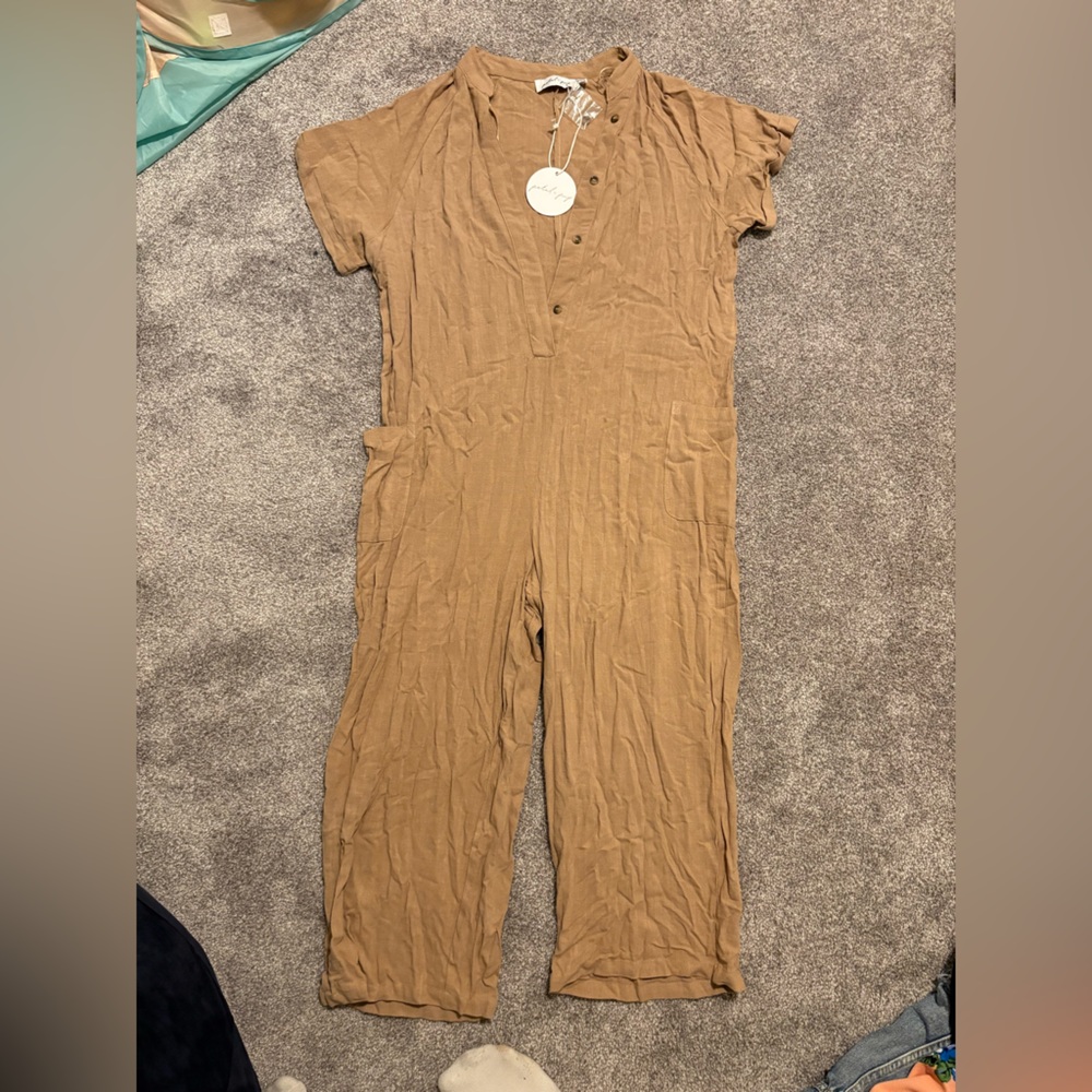 Petal & Pup Tan Jumpsuit